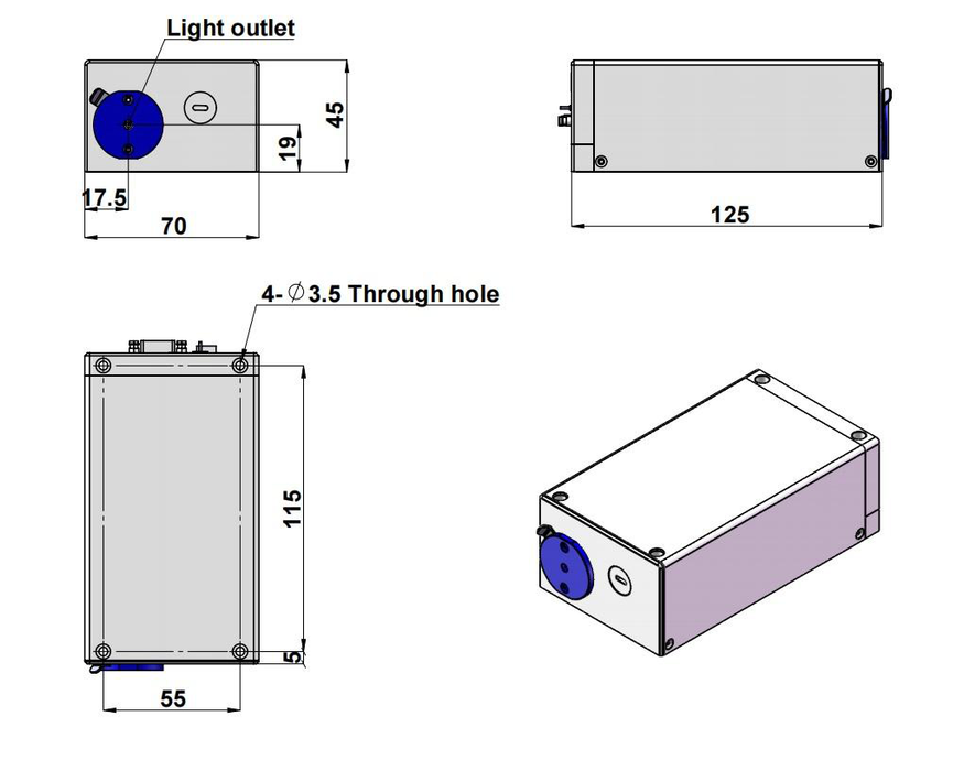 UV-FN-320-X Laser Head