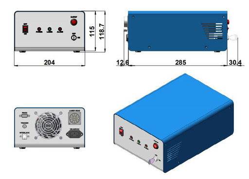 MGL-U-501-SF Laser Head (Air Cooled)