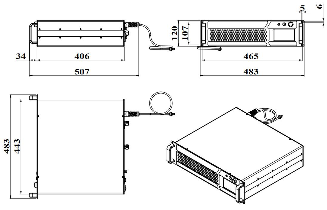FL-1053-LN-H System (Dimension)