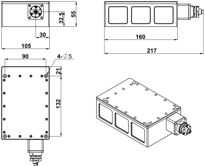 UV-FN-349-SM Laser Head