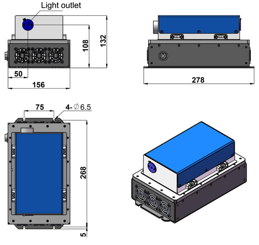 MGL-U-565-SF Laser Head (Air Cooled)