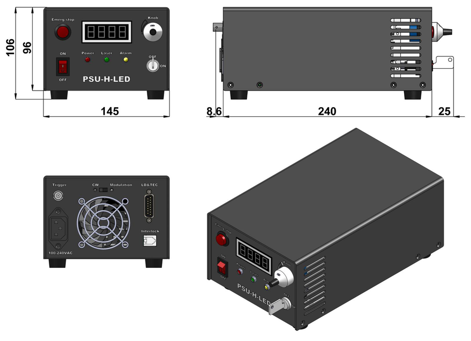 MGL-FN-522-SM Laser Head