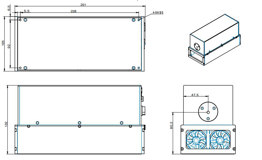 AO-Mini-E-1319 Laser Head